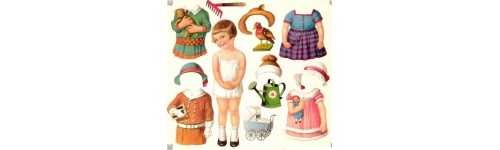bambole di carta anni 60
